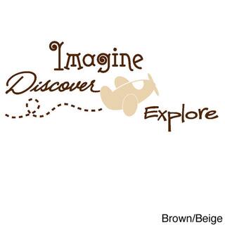 'Imagine, Discover, Explore' Vinyl Wall Decal