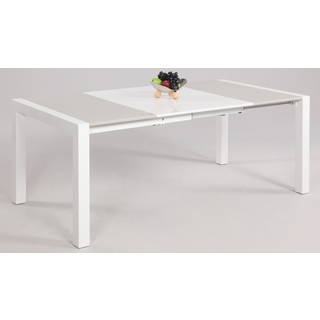 Somette White/ Grey Parson Extendable Dining Table