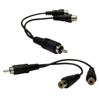 Offex 6" 2 Female / 1 Male RCA Adapter