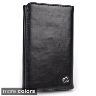 Kroo's Men's Leather BiFold Wallet and 5-inch Smartphone Case