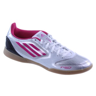 Adidas Women's 'F5' Silver/Pink Indoor Soccer Lifestyle Shoes