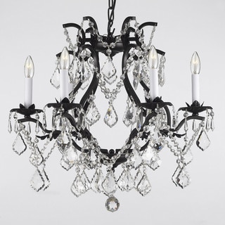 Gallery Versailles Wrought Iron and Crystal 6-light Chandelier