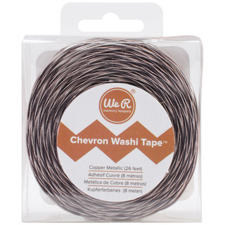 We R Chevron Metallic Washi Tape 26 Feet-Copper