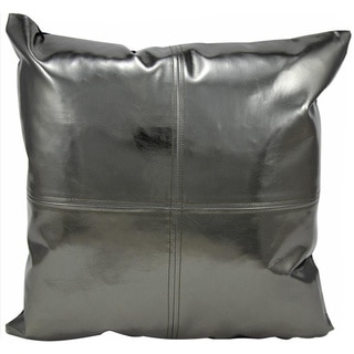 Michael Amini Metallic Pewter Throw Pillow (16-inch x 16-inch) by Nourison