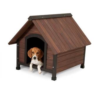 Aspen Pet Ruff Hauz Peak Roof Wooden Dog House
