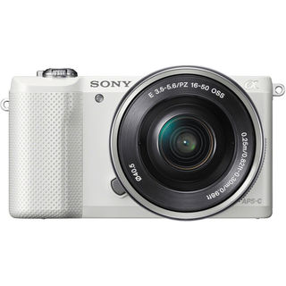 Sony Alpha A5000 Mirrorless White Digital Camera Body with 16-50mm f/3.5-5.6 OSS Lens