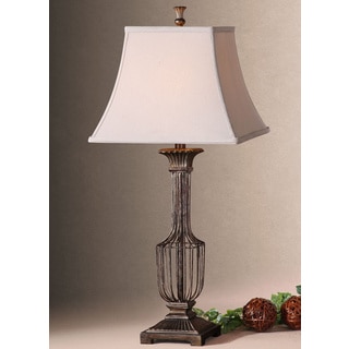 Uttermost Anacapri Antiqued Metal Wire and Fabric Table Lamp