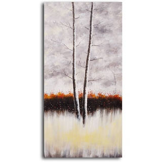 Hand-painted 'Snow and Earth' Oil Painting