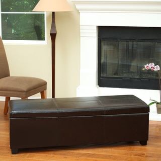 Christopher Knight Home Shelly Bonded Leather Storage Ottoman