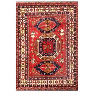 Herat Oriental Afghan Hand-knotted Tribal Kargahi Wool Rug (7'8 x 10'10)