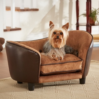 Enchanted Home Pet Ultra Plush Small Pebble Brown Pet Bed