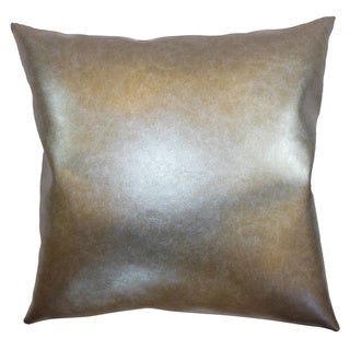 Kamden Metallic Plain 18-inch Feather and Down Filled Throw Pillow