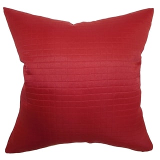 Quintessa Cherry Quilted Feathered Filled Throw Pillow