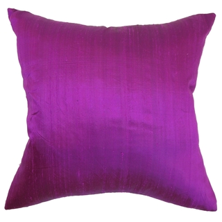 Ekati Violet Solid 18-inch Down Filled Throw Pillow