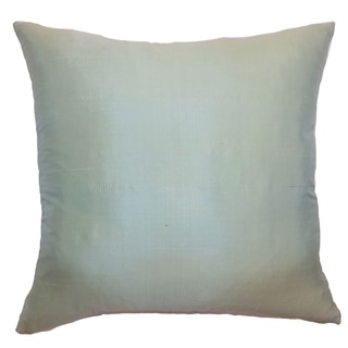 Constance Seafoam Solid 18-inch Feather and Down Filled Throw Pillow