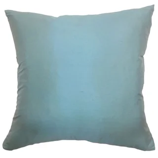 Agnieska Turquoise Solid 18-inch Down Filled Throw Pillow