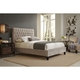 Reims King-size Beige Upholstered Bed