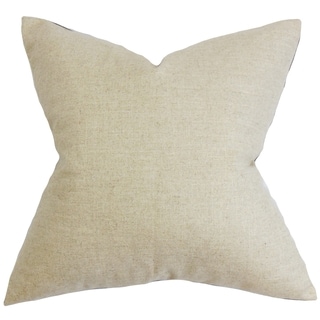 Yaretzi Solid Neutral Feather Filled 18-inch Throw Pillow