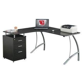 Modern Designs D4804 L-shape Corner Multi Functional Home Office Computer Desk