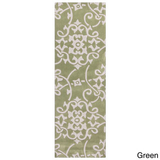 Hand-tufted Floral Contemporary Runner Rug (2'6 x 8')