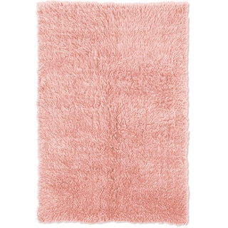 Linon Flokati Heavy Pastel Pink Rug (4' x 6')