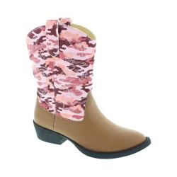 Girls' Deer Stags Ranch Cowboy Boot Tan/Pink Camo