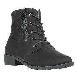 Women's Propet Saria Quilted Boot Black Velour Synthetic