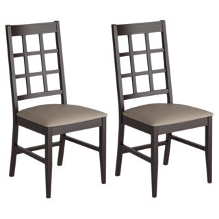 CorLiving Atwood Cappuccino Stained Dining Chairs with Leatherette Seat (Set of 2)