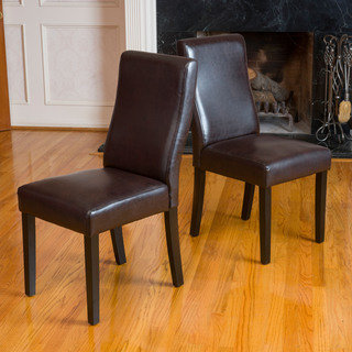 Christopher Knight Home Dining Chairs, Wharton Top Grain Leather Dining Chair Brown Christopher Knight Home