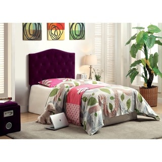 Furniture of America Flax Fabric Upholstered Tufted Headboard