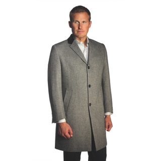 Jean Paul Germain Men's 'Chesterfield' Herringbone Overcoat