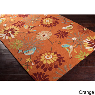 Hand-hooked Lucy Transitional Floral Indoor/ Outdoor Area Rug (3' x 5')
