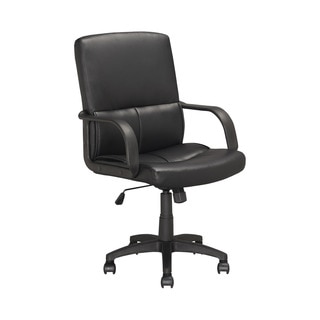 CorLiving LOF-308-O Executive Office Chair in Black Leatherette