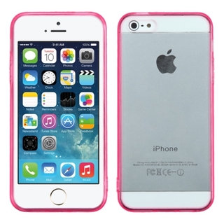 INSTEN Clear Gel Stiff TPU Gummy Candy Skin Phone Case Cover for Apple iPhone 5/ 5s