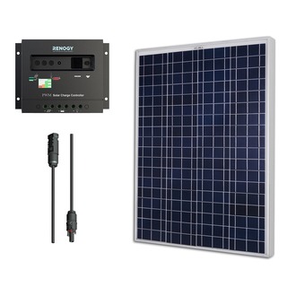 Renogy Solar Bundle Kit: 100W Polycrystalline 12V with 100W Solar Panel/ 30A Charge Controller/ MC4 Adapter Kit