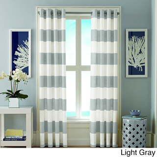 Nautica Cabana Stripe 84-Inch Cotton Grommet Top Curtain Panel Pair