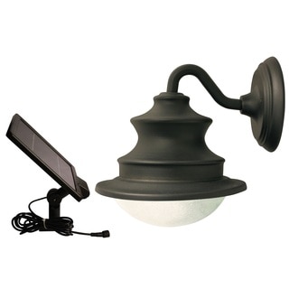 Gama Sonic GS-122 Brown Wall Mount Solar Barn Light with 6 Bright-white LEDs