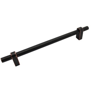 GlideRite 8-inch Oil Rubbed Bronze Zinc Euro T-bar Cabinet Handle Bar Pulls (Case of 10)