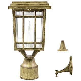 Gama Sonic GS-114FPW Prairie Weathered Bronze Solar Light with 5 Bright-white LEDs