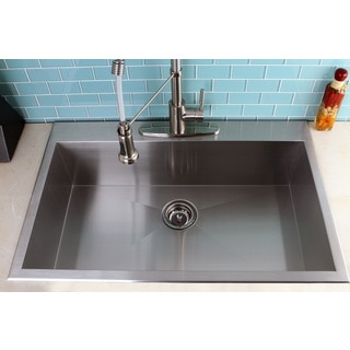 Topmount 33-inch Single Bowl Stainless Steel Kitchen Sink