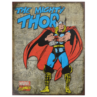 Vintage Metal Art 'Thor' Decorative Retro Tin Sign