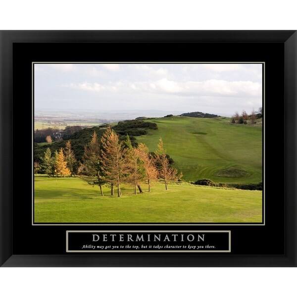 slide 1 of 1, Handmade 'Determination-Golf' Framed Art