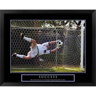 Handmade 'Success - Soccer' Framed Art