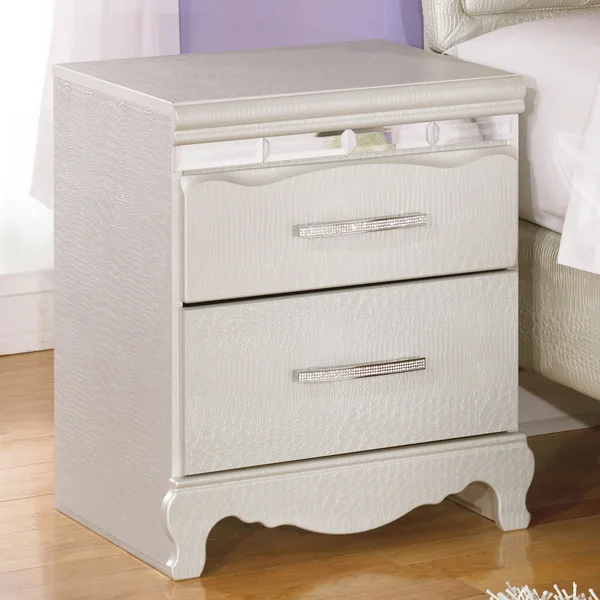 Signature Designs by Ashley Zarollina Silver Two Drawer Night Stand. Opens flyout.