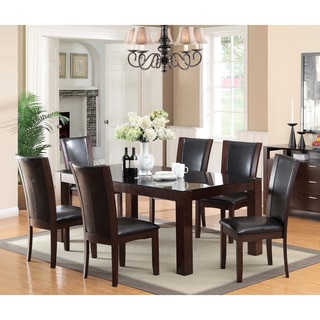 Furniture of America Byzantia 7-piece Tempered Glass Dining Set
