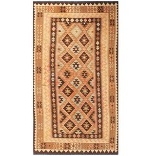 Herat Oriental Afghan Hand-woven Tribal Wool Kilim (4'8 x 8'4)