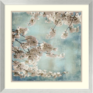 Framed Art Print 'Aqua Blossoms II' by John Seba 26 x 26-inch
