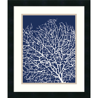 Sabine Berg 'Navy Coral I' Framed Art Print 17 x 20-inch