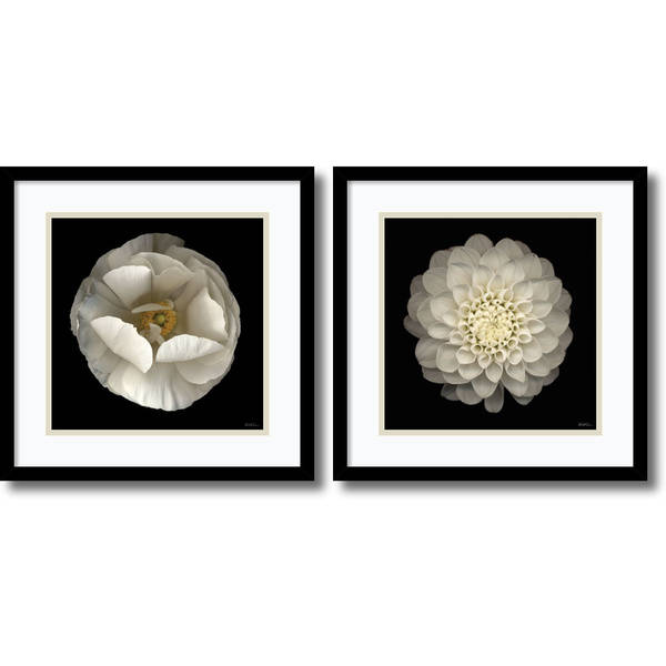 Framed Art Print 'Levine Florals - set of 2' by Neil Seth Levine 17 x 17-inch Each. Opens flyout.