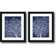 Framed Art Print 'Navy Coral - set of 2' by Sabine Berg 17 x 20-inch Each - Thumbnail 0